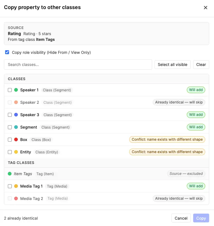 Copy Property Modal