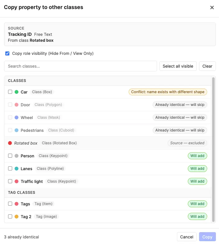 Copy Property Modal