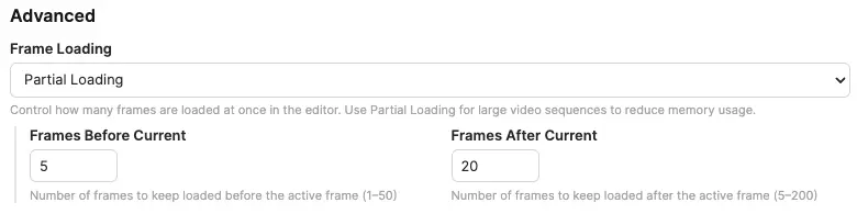 Partial Loading configuation card