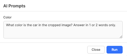 AI Text Prompt editing window