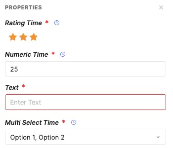 Property modal