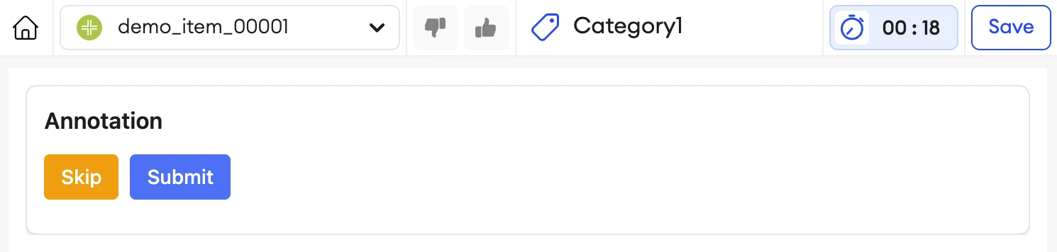 Regular Smart Workflow item showing Submit, Skip, and Return actions