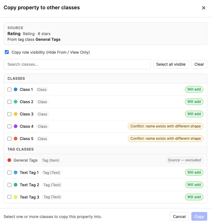 Copy Property Modal