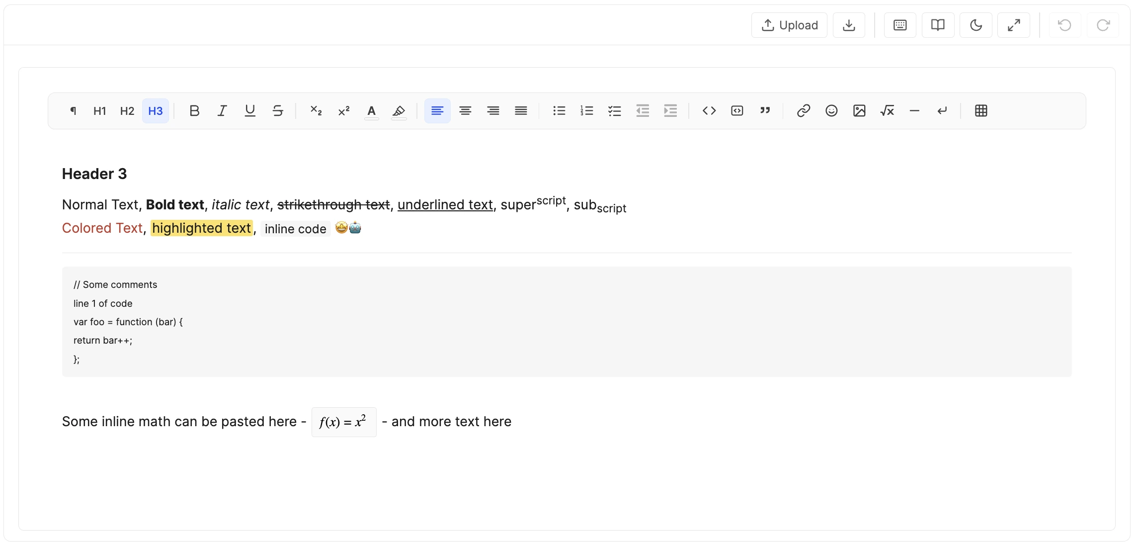 Editor layout in editor mode
