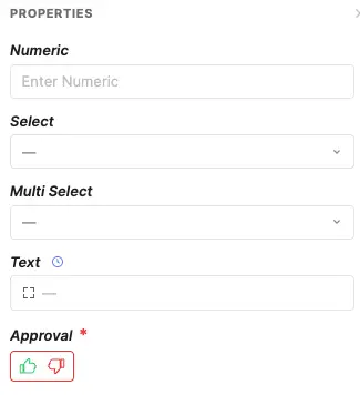 Property modal